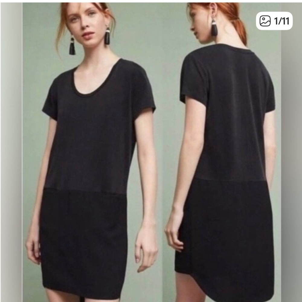 Lush grey drop waist and black dress mini size M